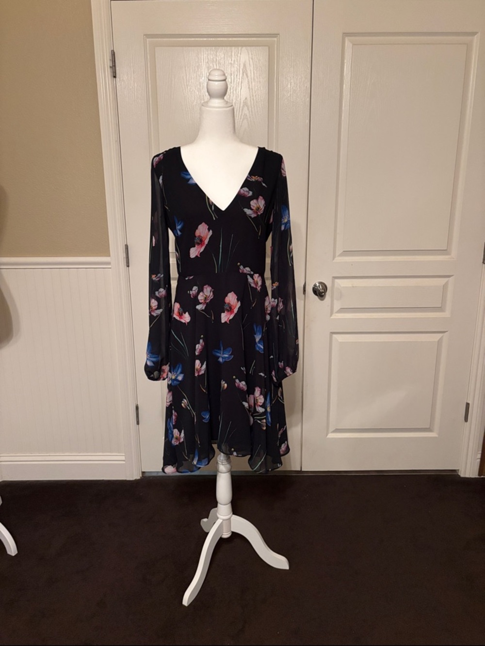 Betsey Johnson Black Dress with Floral Design